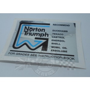 06-6611 - Sticker 'Norton-Triumph oils' | Norton