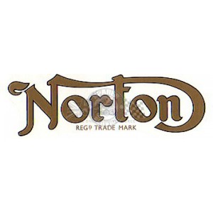 Sticker "Norton" klein model - goud-zwart