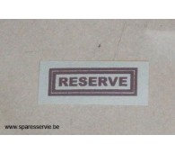 DECAL - "RESERVE"