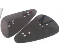 Metalen plaat voor knie rubber- paar