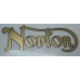 06-2021 - Sticker benzinetank - goud met zwarte rand | Norton